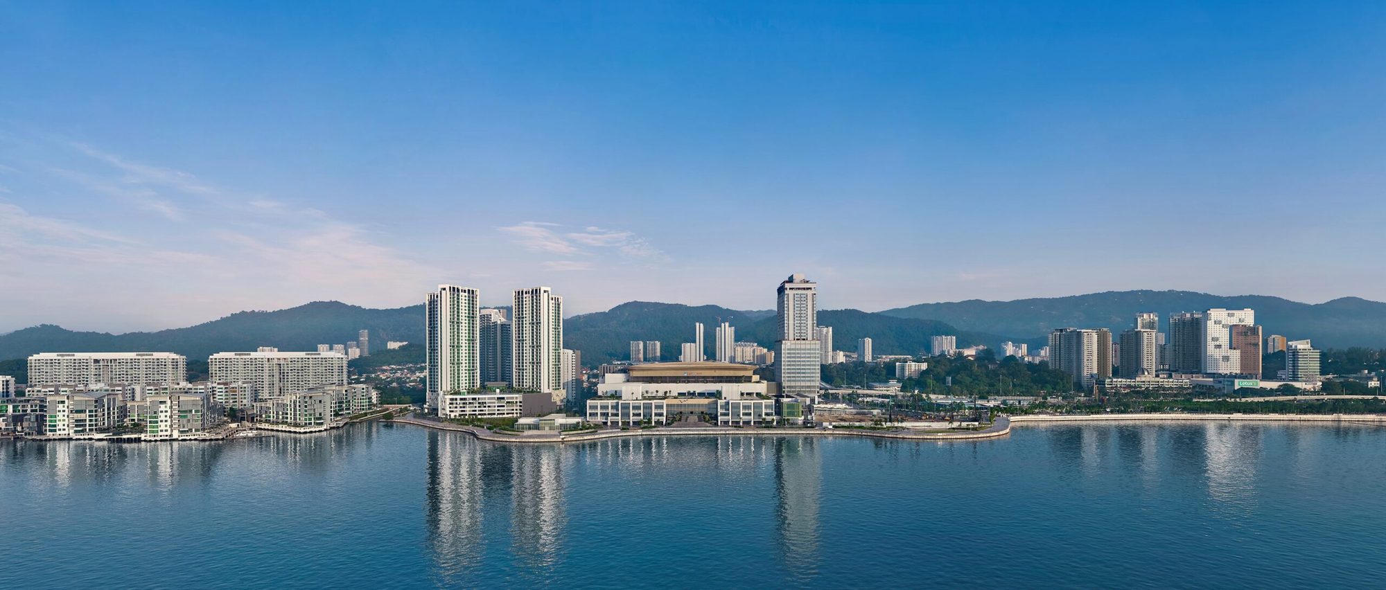 Andaman Island development skyline at golden hour showing investment growth corridor in Penang