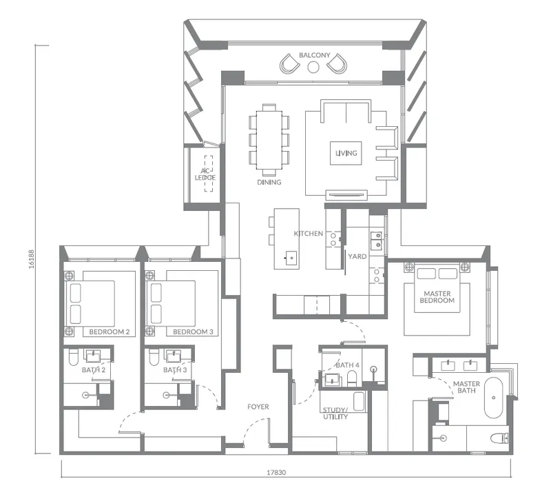 Type B floor plan