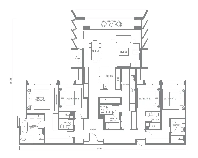Type C floor plan