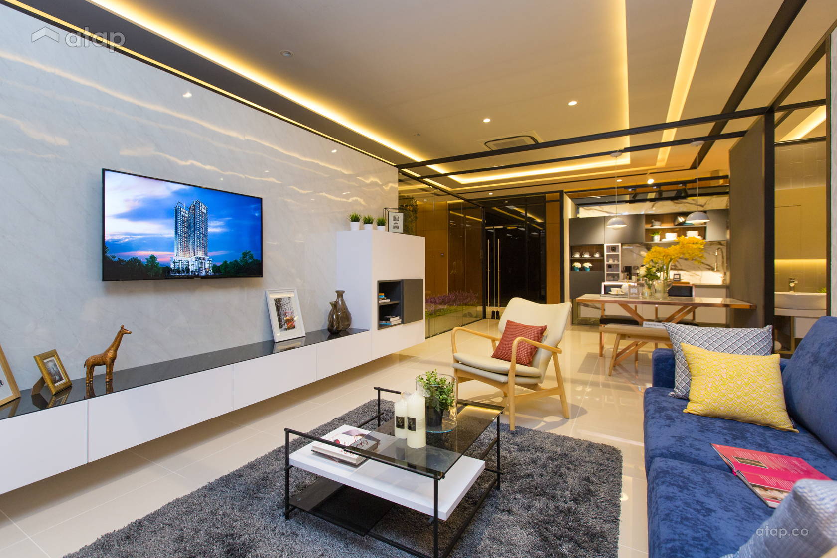 TheLume at Andaman show unit interior with premium finishes and sea view Penang