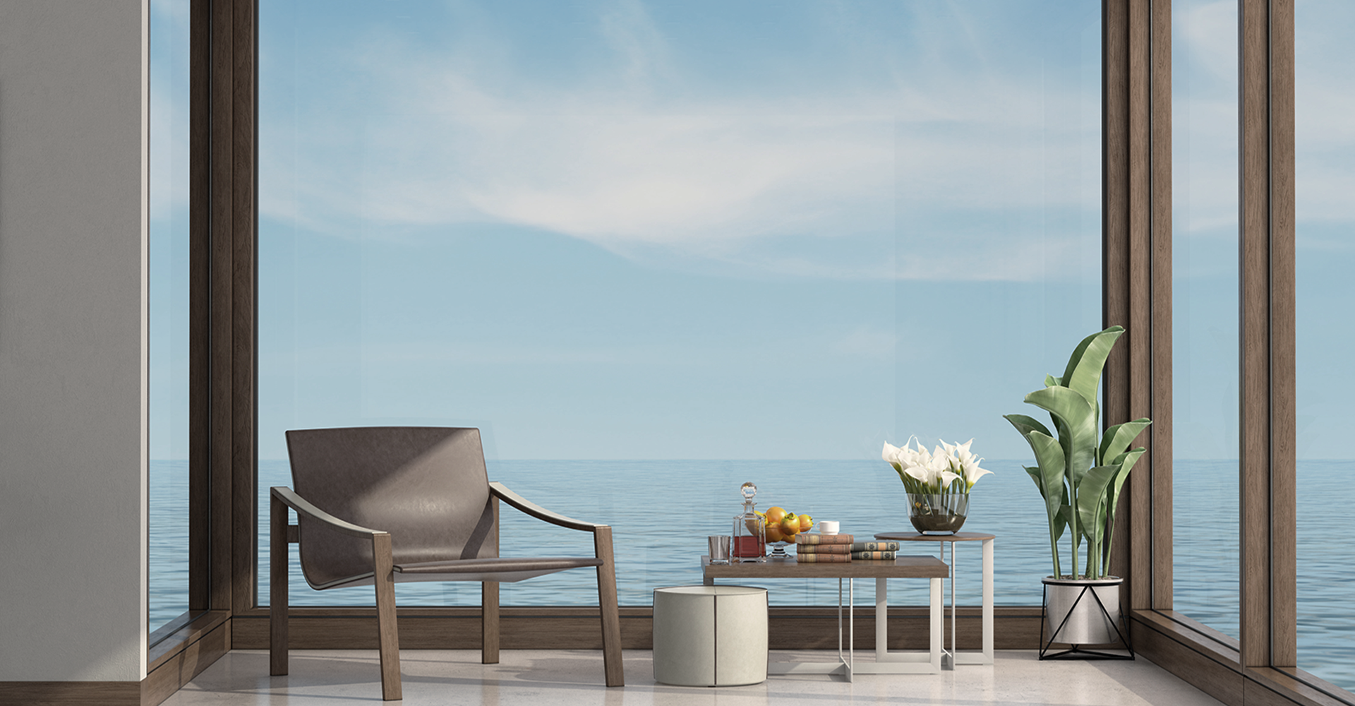 Panoramic Andaman Sea view from TheLume luxury condo floor-to-ceiling windows Penang