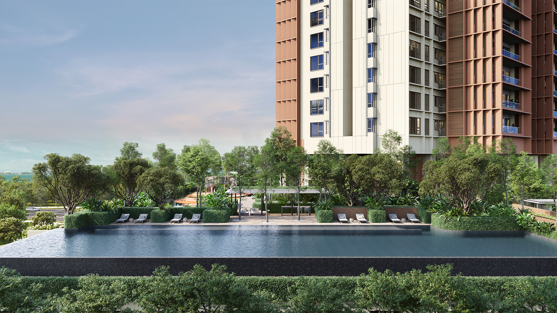 Premium resort-style swimming pool at TheLume at Andaman luxury condo Penang