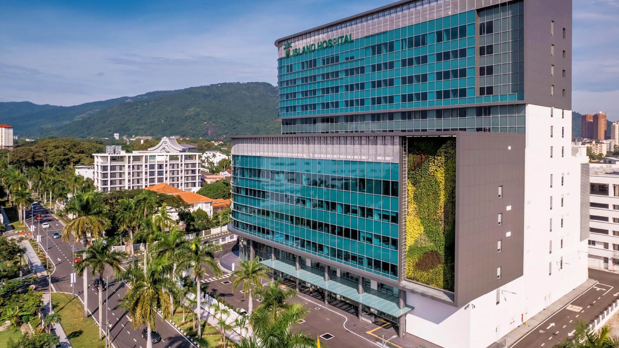 Island Hospital Penang largest private hospital in northern Malaysia 12 minutes from Tanjung Tokong